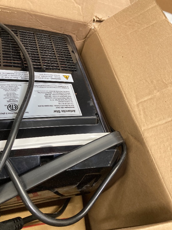 Photo 1 of ***PARTS ONLY/NOT IN ORIGINAL BOX***Antarctic Star Nugget Ice Maker Countertop with Soft Chewable Ice, Portable Sonic Ice Maker with Basket and Scoop, Removable Top Cover, Auto-Cleaning for Home/Party/RV/Camping (Stainless Steel Black)