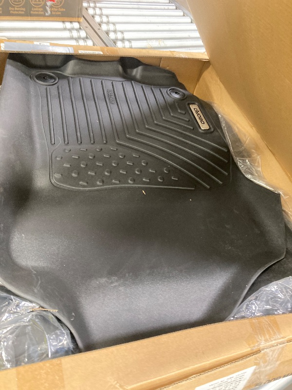 Photo 1 of ***MISSING FRONT MATS -SELLING AS IS *** OEDRO Floor Mats Fit for 2019-2025 2026 Ram 2500/3500 Crew Cab with 1st Row Bucket or Bench Seats, Custom Fit TPE All Weather Car Mats Includes 1st and 2nd Row