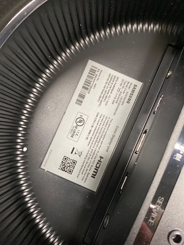 Photo 1 of ***DAMAGED -NON-FUNCTIONAL SELLING AS PARTS ONLY*** SAMSUNG 32" Odyssey G55C Series QHD 1000R Curved Gaming Monitor, 1ms(MPRT), HDR10, 165Hz, AMD Radeon FreeSync, Eye Care, Glare Free, Sharp Resolution LS32CG550ENXZA