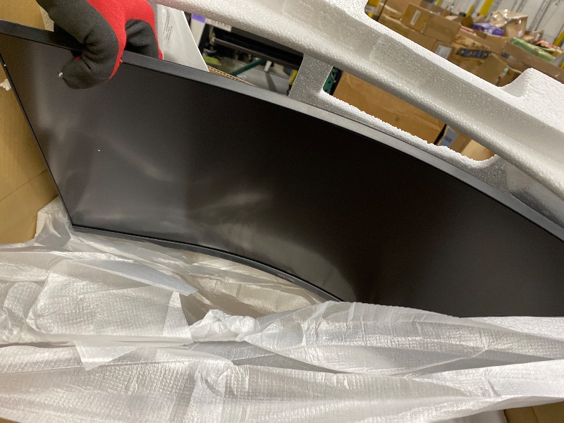 Photo 1 of ***DAMAGED -NON-FUNCTIONAL SELLING AS PARTS ONLY*** SAMSUNG 32" Odyssey G55C Series QHD 1000R Curved Gaming Monitor, 1ms(MPRT), HDR10, 165Hz, AMD Radeon FreeSync, Eye Care, Glare Free, Sharp Resolution LS32CG550ENXZA