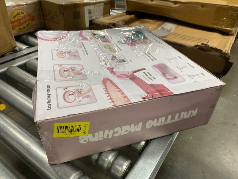 Photo 1 of ***MISSING HANDLE -SELLING AS IS *** SENTRO 48 Needles Knitting Machine with Electric Adapter, Smart Weaving Loom Round Spinning Crochet Knitting Machines with Row Counter and Crank Handle Adapter Hex Steel Bit for Automatic Knit