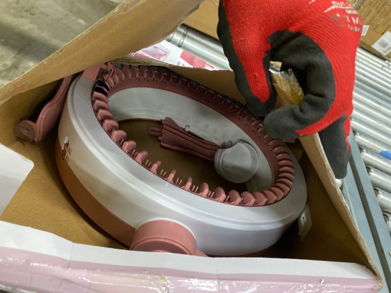 Photo 1 of ***MISSING HANDLE -SELLING AS IS *** SENTRO 48 Needles Knitting Machine with Electric Adapter, Smart Weaving Loom Round Spinning Crochet Knitting Machines with Row Counter and Crank Handle Adapter Hex Steel Bit for Automatic Knit