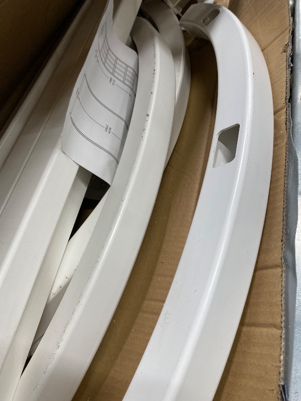 Photo 1 of ***
***It's broken and missing a part****.FENCETECH 41" W x 86" H Vinyl Arbor, Vinyl Arch, Garden Arch Arbor for Outdoor, Yard, Garden, Climbing Plants - White