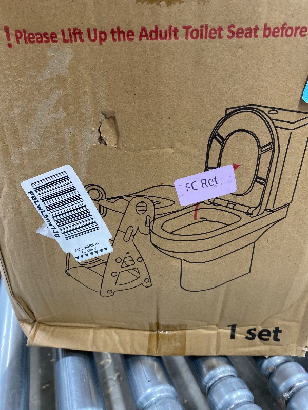 Photo 1 of ****Photo and description for reference only***Snugzy Toddler Potty Training Seat 3-in-1 Foldable Potty Training Toilet with Step Stool Adjustable Potty Chair with Urinals (Grey)