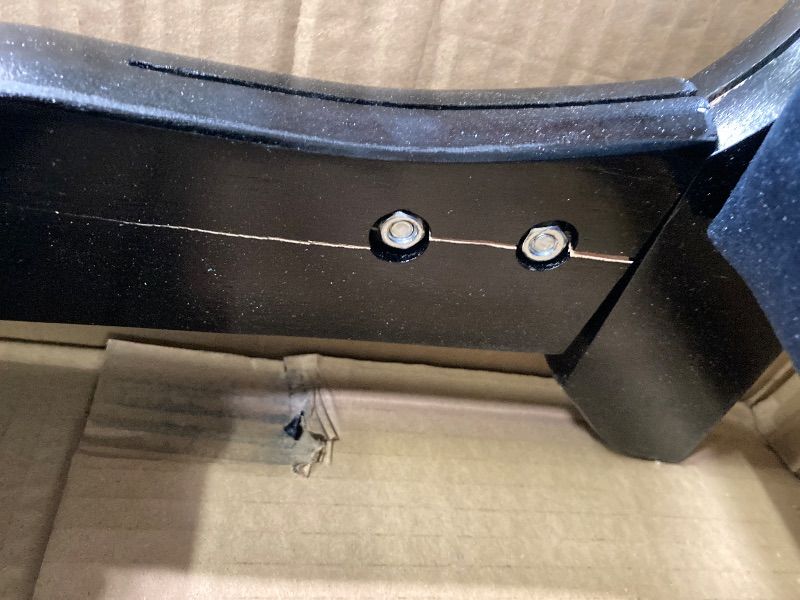 Photo 1 of **PARTS ONLY/CRACKED SIDES***HollyHOME Foldable Tatami Chair, Upholstered Japanese Style Floor Chair, Wood Legless Back Rest Chair with Cushion, Accent Meditation Floor Seat for Bay Window, Living Room, Bedroom, Dark Blue