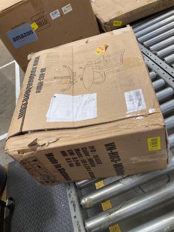 Photo 1 of **MISSING PARTS***BestOffice | Ergonomic Office Chair | Mid-Back Swivel Desk Chair | Breathable Backrest & Lumbar Support | Adjustable Height | Sponge Seat | Rolling Wheels | White | for Adults & Women