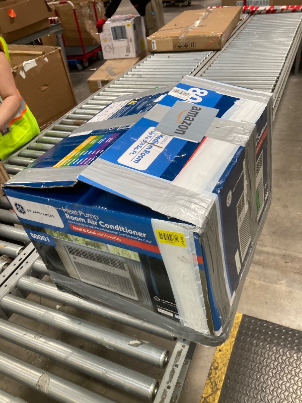 View 3 of **PARTS ONLY***GE 8,000 BTU Smart Window Air Conditioner with Heat Pump and Inverter for Rooms up to 350 sq ft, Compact AC Window Unit with Heat, WiFi, Alexa/Google, Eco Mode, Remote, Easy Install Kit