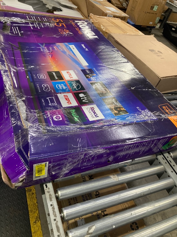 Photo 1 of **No returns or refunds accepted.**Roku Smart TV – 55-Inch Select Series, 4K HDR TV – Roku TV with Enhanced Voice Remote – Flat Screen LED Television with Wi-Fi for Streaming Live Local News, Sports, Family Entertainment