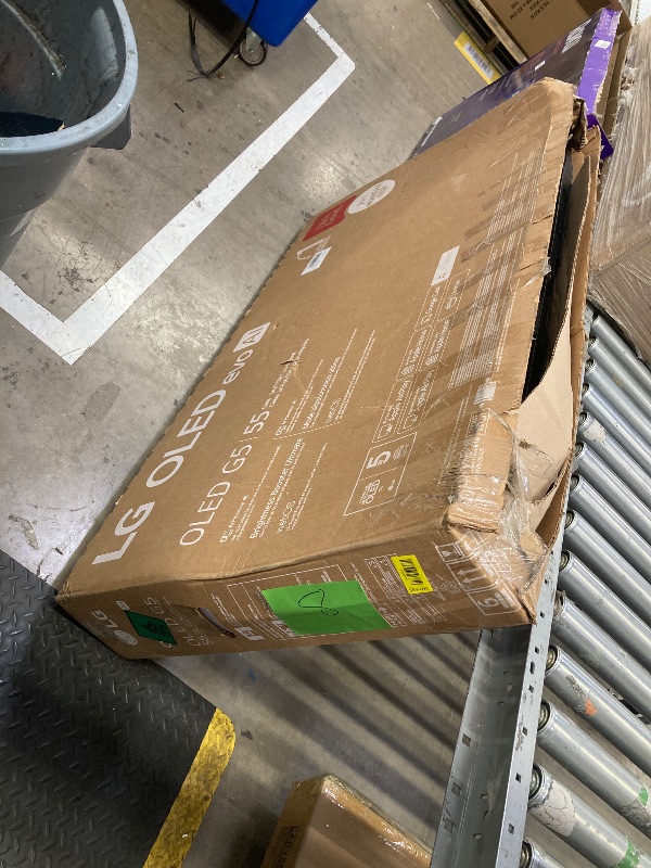 Photo 1 of **The screen is cracked; no returns or refunds accepted.**LG 55-Inch Class OLED evo AI Super Upscaling 4K G5 Series Smart TV w/Dolby Atmos & Vision, HDR10, Filmmaker Mode, Wow Orchestra, Alexa Built-in (OLED55G5WUA, 2025)