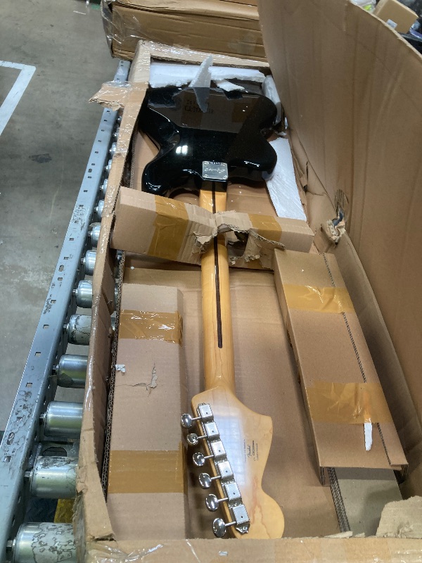 Photo 1 of ***DAMAGED -SELLING AS IS *** Squier Classic Vibe 6-String Bass VI, Black, Laurel Fingerboard