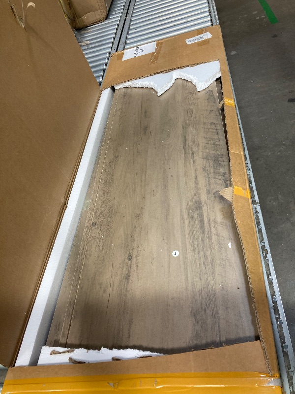 Photo 1 of *** missing two boxes, only to use for parts, the photo and description is a reference***P PURLOVE Twin Size Bed Frame,Solid Wood Platform Bed with Headboard,Single Twin Bed Frame with Slat,Gray