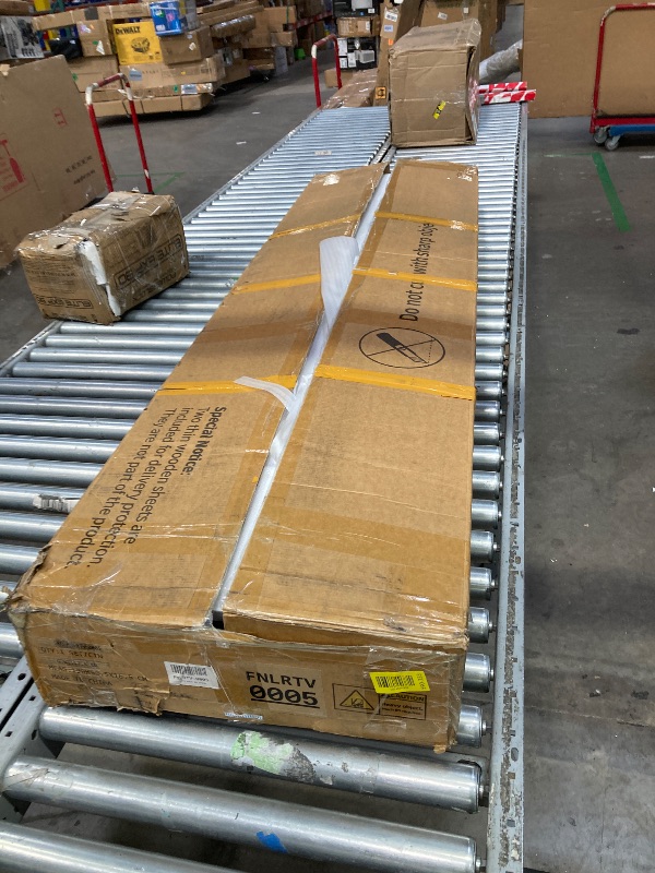 Photo 1 of *** missing two boxes, only to use for parts, the photo and description is a reference***P PURLOVE Twin Size Bed Frame,Solid Wood Platform Bed with Headboard,Single Twin Bed Frame with Slat,Gray