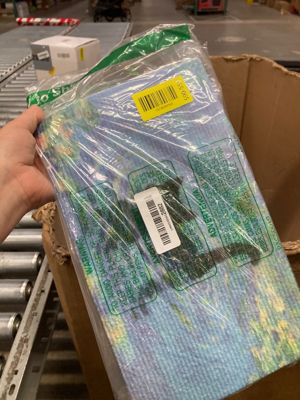 Photo 1 of **MISSING ADHESIVE***Angirlish Wall Art Cat Scratcher, 22x13 Inch Vertical Adhesive Cat Scratching Board, Felt Cats Scratch Pad Indoor Cats Toy Renter Friendly No-Drill to Protect Couch and Carpet(Water Lilies Cat)