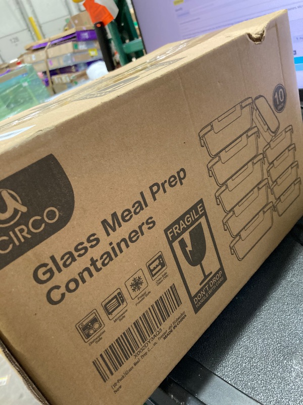 Photo 1 of [10-Pack] Glass Meal Prep Containers with Lids, MCIRCO Food Storage Containers with Snap Locking Lids, Airtight Lunch Containers, Microwave, Oven, Freezer and Dishwasher
