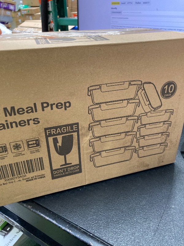 Photo 1 of [10-Pack] Glass Meal Prep Containers with Lids, MCIRCO Food Storage Containers with Snap Locking Lids, Airtight Lunch Containers, Microwave, Oven, Freezer and Dishwasher