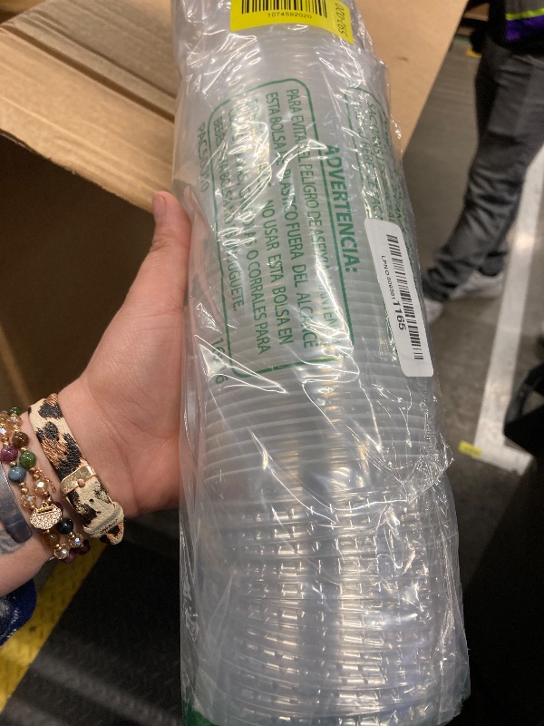 Photo 1 of ***MISSING PIECES -SELLING AS IS ***Alaeseje <50 Pack 8oz Disposable Clear Plastic Cups with Dome Lids(Hole in the Lid),PET Dessert Cups, Disposable Snack Bowls for Ice Cream, Cake, Fruit, Parfait, Pudding and Jello Shot