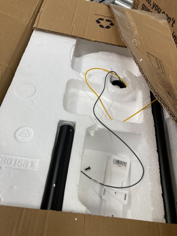 Photo 1 of ***MISSING PARTS AND THE MANUAL***WINGBO 72" Windmill Ceiling Fan with Lights, 3 Downrod, 6-Speed Reversible DC Motor, 3CCT, 10 Blade Indoor Farmhouse DC Ceiling Fans for Kitchen Bedroom Living Room Patio, Aged Brass and Black***MISSING PARTS AND THE MANU
