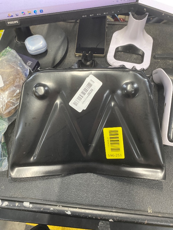 Photo 1 of ***BENT***Genuine Joe Heavy-Duty Black Metal Dustpan, 12"***BENT***