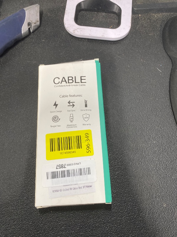 Photo 1 of **ONLY ONE***KIYODA USB C to Lightning Cable, 2Pack 3FT Coiled Fast Charger for Car Type C to Lightning Cable Cord Compatible with 14 13 12 11 Pro Max Xr Xs 8 7 Plus Carlay-Red