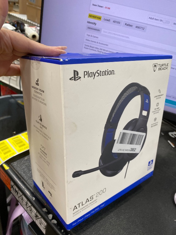 Photo 1 of ****** SEALED BY COMPANY******Turtle Beach Atlas 200 Wired Gaming Headset Officially Licensed for PlayStation, PS5, PS4-50mm Nanoclear Drivers, Flip-to-Mute Mic, Memory Foam Cushions, Floating Headband - Black