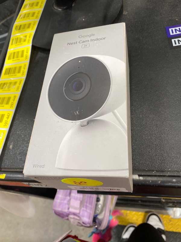 Photo 1 of ****** SEALED BY COMPANY****** Google Nest Cam Indoor (Wired, 3rd Gen) - Security Camera with 2K Video and Gemini, Night Vision, 2-Way Audio, Works with Google Home - 2025 Model - Snow