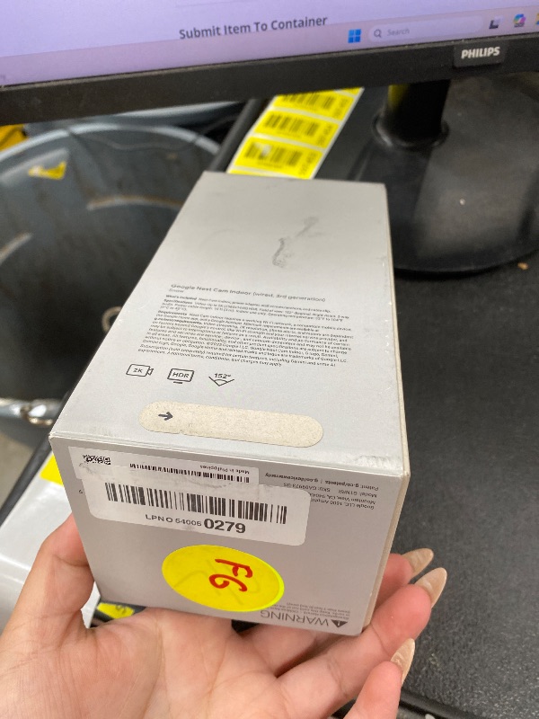 Photo 1 of ****** SEALED BY COMPANY****** Google Nest Cam Indoor (Wired, 3rd Gen) - Security Camera with 2K Video and Gemini, Night Vision, 2-Way Audio, Works with Google Home - 2025 Model - Snow