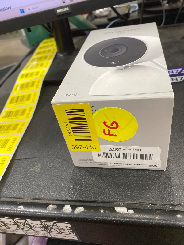 Photo 1 of ****** SEALED BY COMPANY****** Google Nest Cam Indoor (Wired, 3rd Gen) - Security Camera with 2K Video and Gemini, Night Vision, 2-Way Audio, Works with Google Home - 2025 Model - Snow