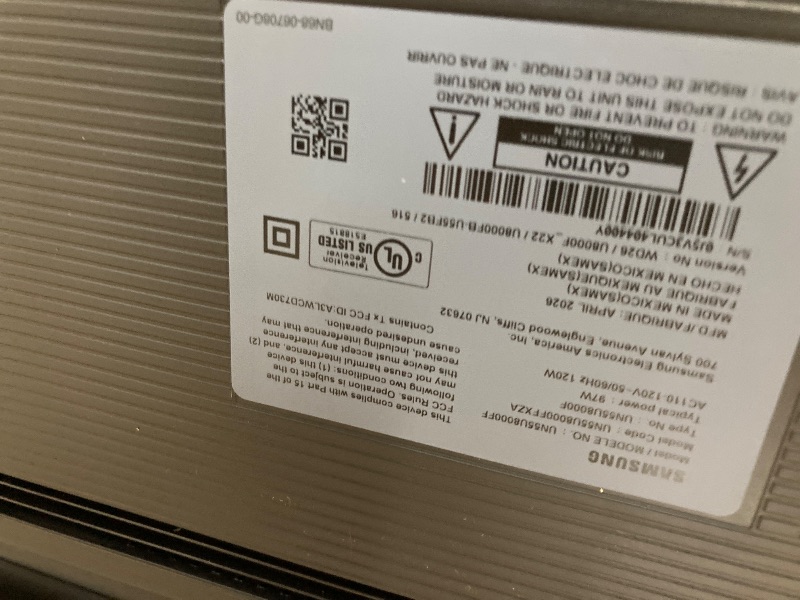 Photo 1 of **NO REFUNDS OR RETURNS** Samsung 55-Inch Class Crystal UHD U8000F 4K Smart TV (2025 Model) Endless Free Content, Crystal Processor 4K, MetalStream Design, Knox Security, Compatible with Alexa