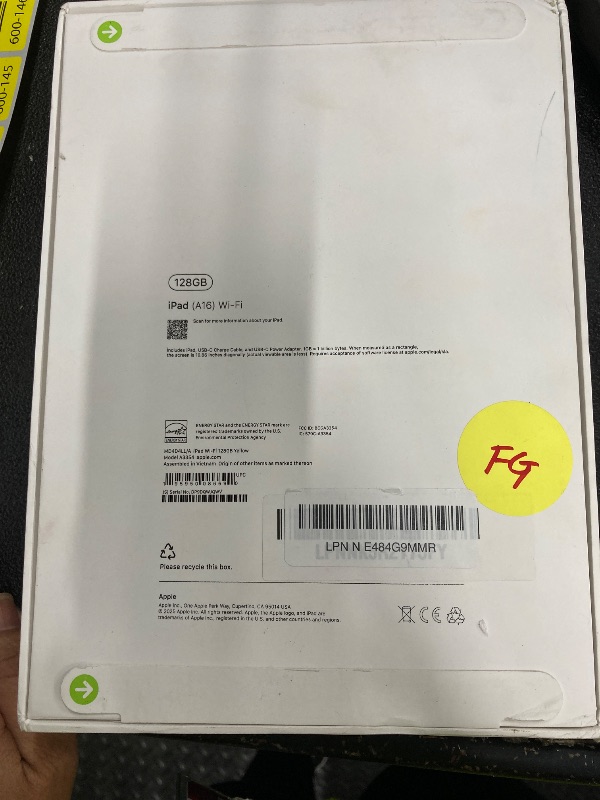 Photo 1 of **Factory Sealed, its not permitted to return, not refund**Apple iPad 11-inch: A16 chip, 11-inch Model, Liquid Retina Display, 128GB, Wi-Fi 6, 12MP Front/12MP Back Camera, Touch ID, All-Day Battery Life — Yellow***factory seal***