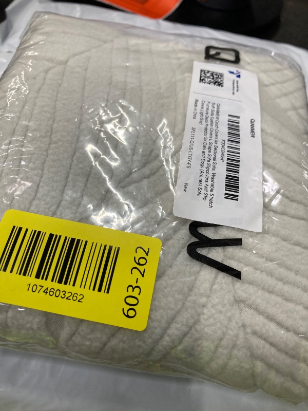 Photo 1 of ***VERY SMALL, PROBABLY ONLY FOR 1 CUSHION***QIANMEW Couch Cover, Washable Stretch Soft Sofa Cushion Cover Anti Slip Furniture Decor Protector for Pets (1PC Armrest Cover,Light Gray)***VERY SMALL, PROBABLY ONLY FOR 1 CUSHION***