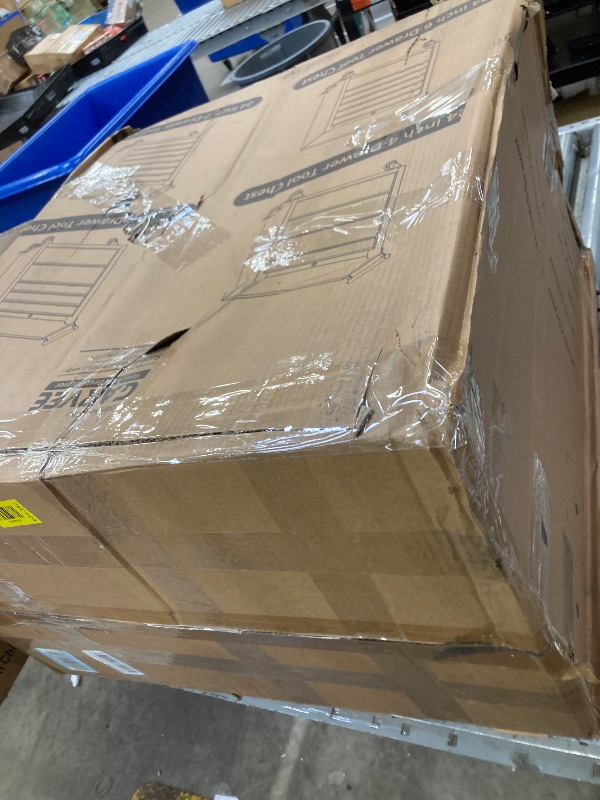 Photo 1 of ***MISSING SOME HARDWARE -DAMAGED -SCUFF/DENTS/SCRATCHES -SELLING AS IS *** 4-Drawer Tool Chest, Rolling Tool Box with Wheels and Lock System, Portable Storage Rolling Tool Chest for Warehouse, Workshop & Repair Shop, Black