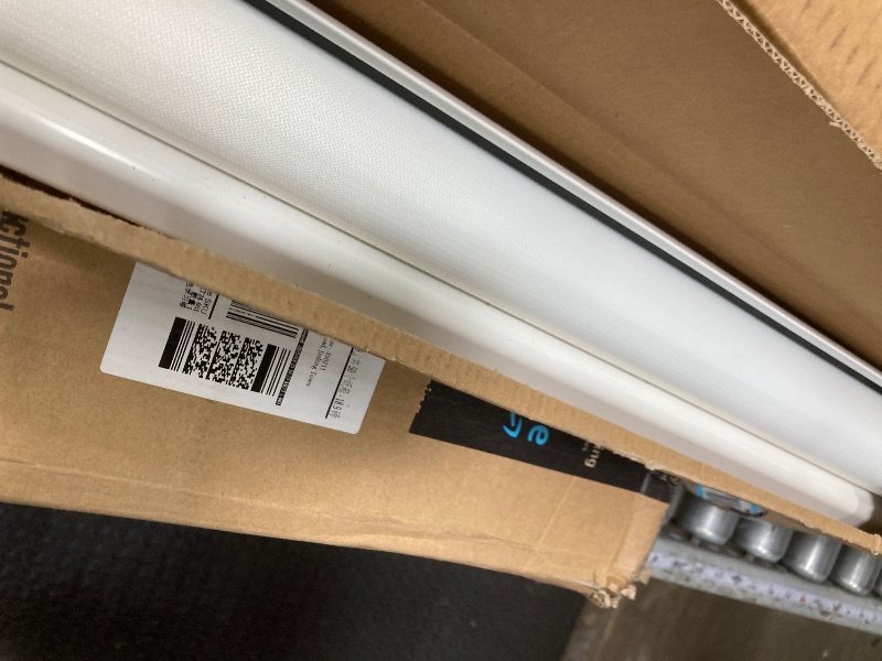 Photo 1 of ***Missing hardware***ChrisDowa Cordless Zebra Blinds for Windows, Dual Layer Free-Stop Light Filtering Window Roller Shades, Pull Down Privacy Zebra Shades for Home, Office, Bedroom, Door (41" W x 72" H, White)***Missing hardware***