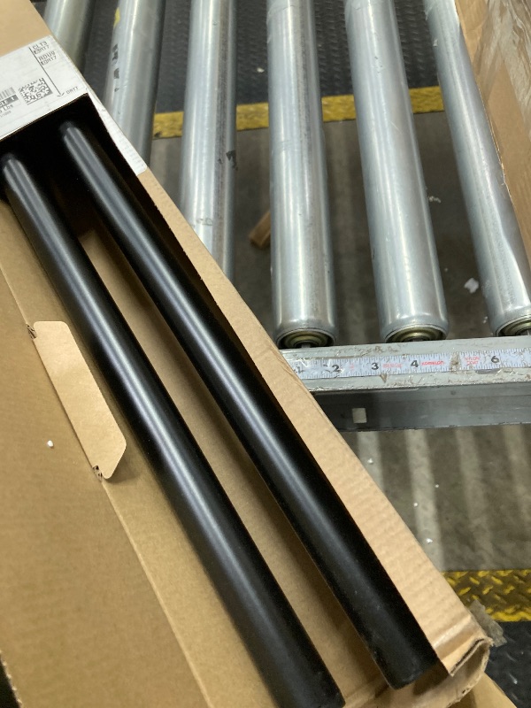 Photo 1 of 1 Inch Curtain Rods 72 to 144 Inches (6 to 12 ft) Telescoping Single Drapery Rod, USFOOK Black Curtain Rods for Windows 69 to 140 Inches, Decorative Translucent Finials