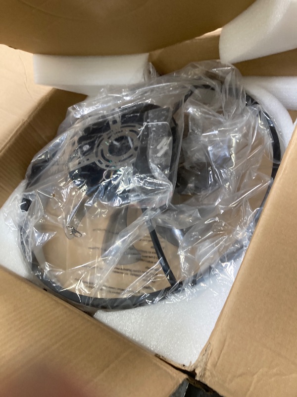 Photo 1 of ****It is used; it is unknown whether any parts are missing, and it is unknown whether it functions 100%****FancyMay Ceiling Fans with Lights and Remote, 20'' Low Profile Ceiling Fan, 3000-6000K Dimmable Modern Flush Mount LED Fan Light, 6 Wind Speeds, Fa