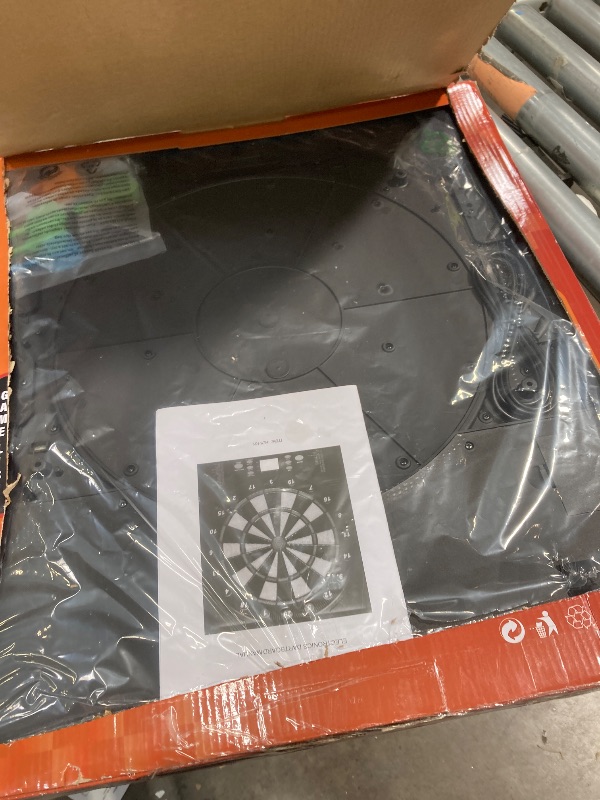 Photo 1 of ***Ekaronis Electronic Dartboard 34 Games 355 Variations with 12 Darts Trekora***Illuminated Dartboard Dart Storage for 12 Darts Green