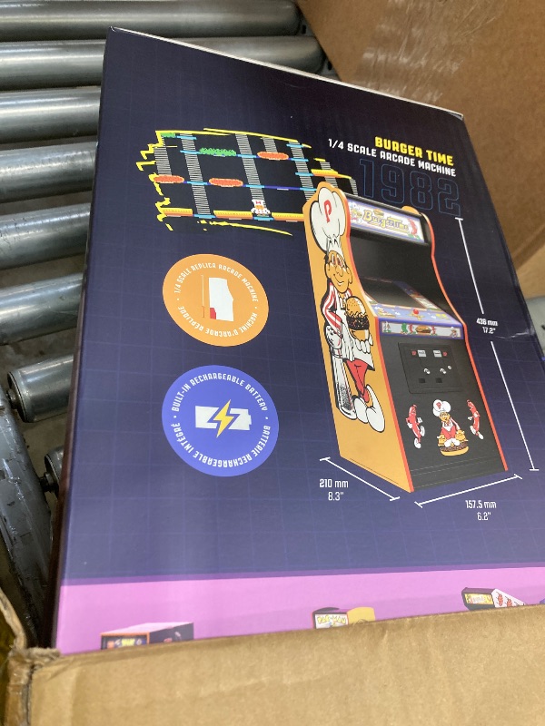 Photo 1 of **JOYSTICK STICKS***Quarter Arcades Burger Time Collector's Edition Mini Arcade - Retro 1/4 Scale Authentic Wooden Replica, Original ROM, DIP Switch Access, 5" TFT Screen for Enthusiasts [Video Game] [Video Game]