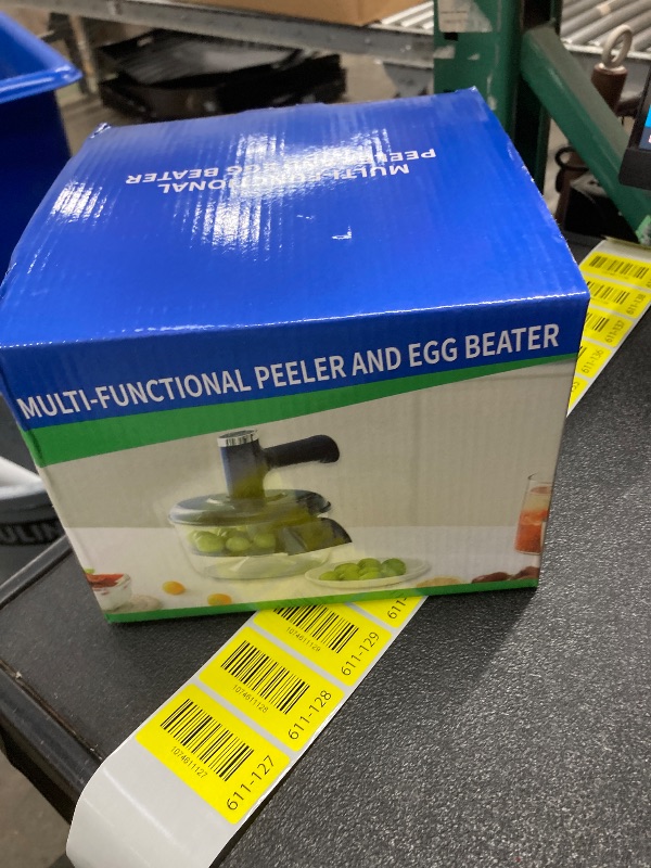 Photo 1 of ***MISSING PIECES -SELLING AS PARTS ONLY***2-in-1 Automatic Peeler & Handheld Egg Beater Combo, Electric Garlic Grape Tomato Peeler Machine with Detachable Cordless Whisk, Multi-Function Kitchen Tool Set (Blue)