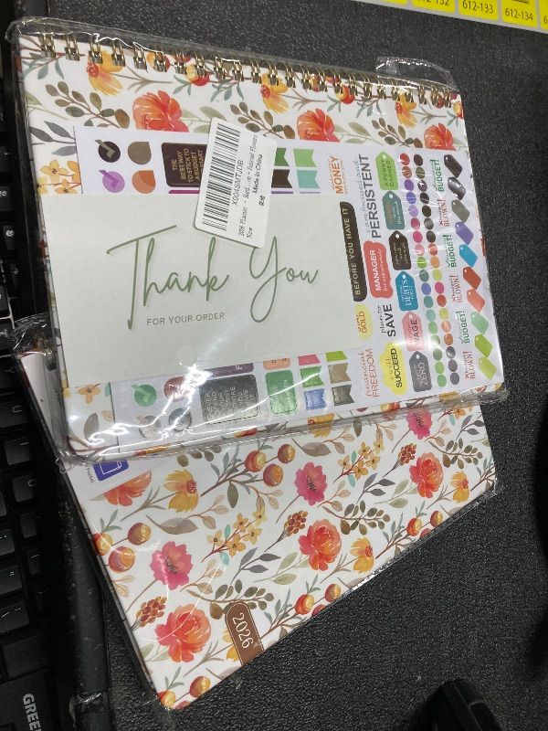 Photo 1 of ***2***2 2026 Planner, Weekly and Monthly Calendar Book Planner, Agenda 2026 from January to December, Academic Planning for School, Offices Supplies, Painted Flowers