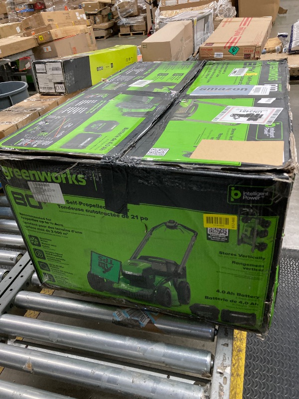 View 3 of **MISSING PARTS***Greenworks 80V 21" Self-Propelled Cordless Lawn Mower – Brushless Motor, LED Lights, 4.0Ah Battery & Rapid Charger (75+ Compatible Tools)