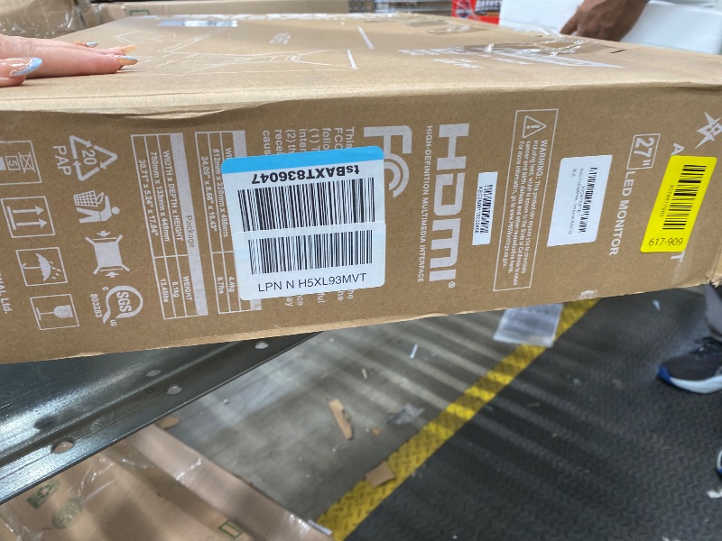 Photo 1 of ******MISSING THE PLUG************ NO REFUND***** NO RETURN******Amzfast 27 Inch 1440P 200Hz/180Hz White Gaming Monitor, MPRT 1ms 2K QHD, Fast IPS | HDR400 & TÜV Rheinland Eye Care & 12 Months Exchange, with HDMI & DP Cable