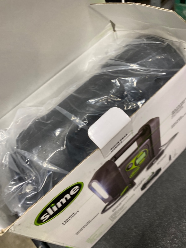 Photo 1 of **PARTS ONLY***Slime 40047 Tire Inflator, Portable Car Air Compressor, Rugged, Inflate Right automatic shut off, with Digital 99 psi Display, Long Hose and LED Light, 12V, 4 min inflation