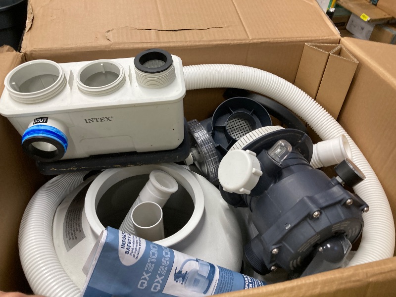 Photo 1 of ***USED, SELLING AS IS *** INTEX 2,100 GPH Krystal Clear Sand Filter Pump and Saltwater Pool Chlorine System for Above Ground Pools, Pool Cleaner System with Automatic Timer