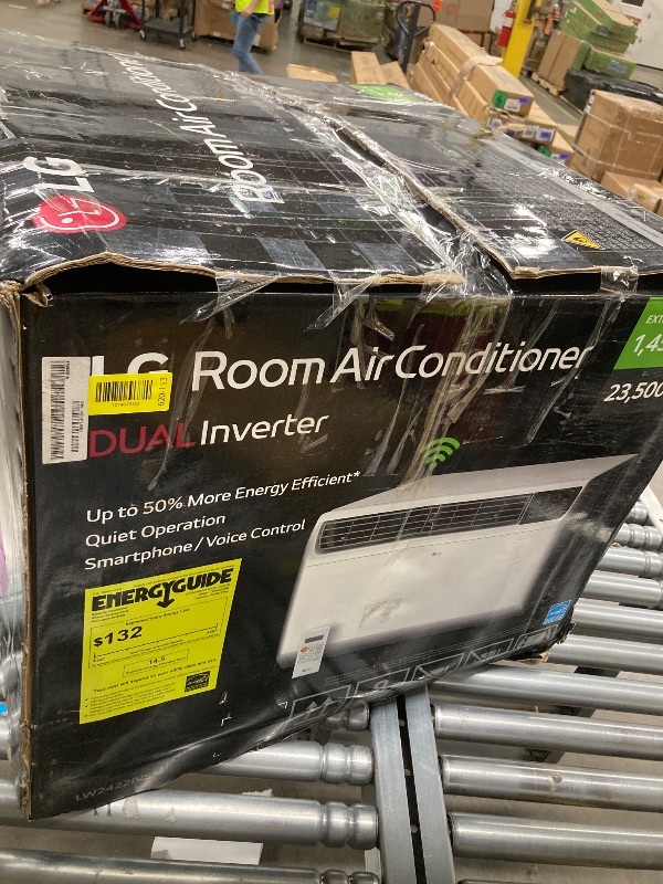 Photo 1 of **
9
It's not cooling.***LG 23,500 BTU Dual Inverter Smart Window Air Conditioner, 230V, Air Conditioner Cools Rooms up to 1,440 Sq. Ft., Ultra Quiet Operation, with LG ThinQ, Amazon Alexa & Hey Google, White