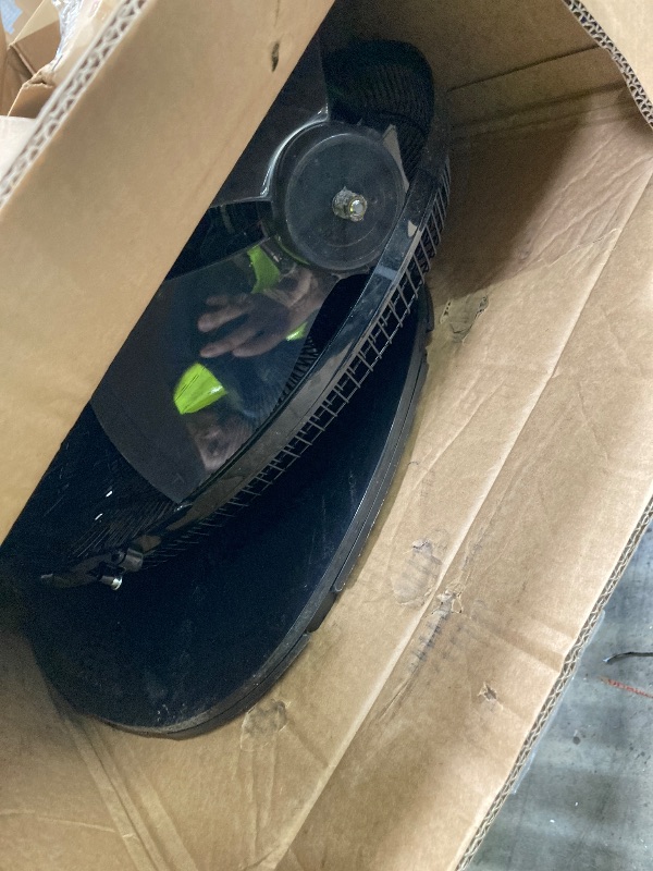 Photo 1 of **PARTS ONLY***Amazon Basics 16" Pedestal Fan with Remote for Bedroom, Living Room, Office, Adjustable Height, Dual-Layered Blades, 3 Speeds, 3 Modes, Timer, Tilt Head, 60W, Black