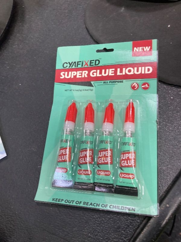 View 2 of **FACTORY SEALED*Super Glue Liquid Clear Glue for Wood Plastic Metal, Instant Superglue All Purpose Multipack Cyanoacrylate Adhesive Repair Ceramic Model Leather Rubber Glass Pottery, Strong Bonding Single Use**FACTORY SEALED*