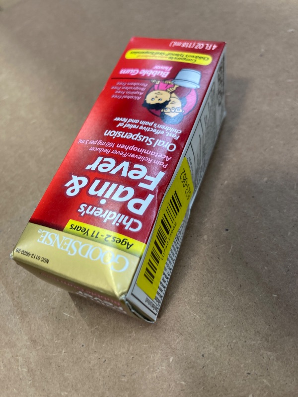 Photo 1 of ***EXP AUG/2026***Good Sense Acetaminophen Children's Pain Reliever Oral Suspension Liquid, Bubble Gum 4 oz***EXP AUG/2026***
