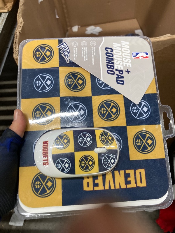 Photo 1 of ?SOAR NBA Wireless Mouse and Mouse Pad- Checkered, Denver Nuggets