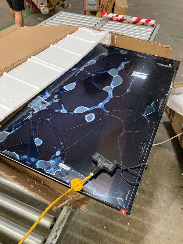Photo 1 of **NO RETURNS NO REFUNDS-BROKEN-FOR PARTS ONLY****Samsung 55-Inch Class QLED Q7F Series Samsung Vision AI Smart TV (2025 Model, 55Q7F) Quantum HDR, Object Tracking Sound Lite, Q4 AI Gen1 Processor, 4K upscaling, Gaming Hub, Alexa Built-in NO RETURNS. NO RE
