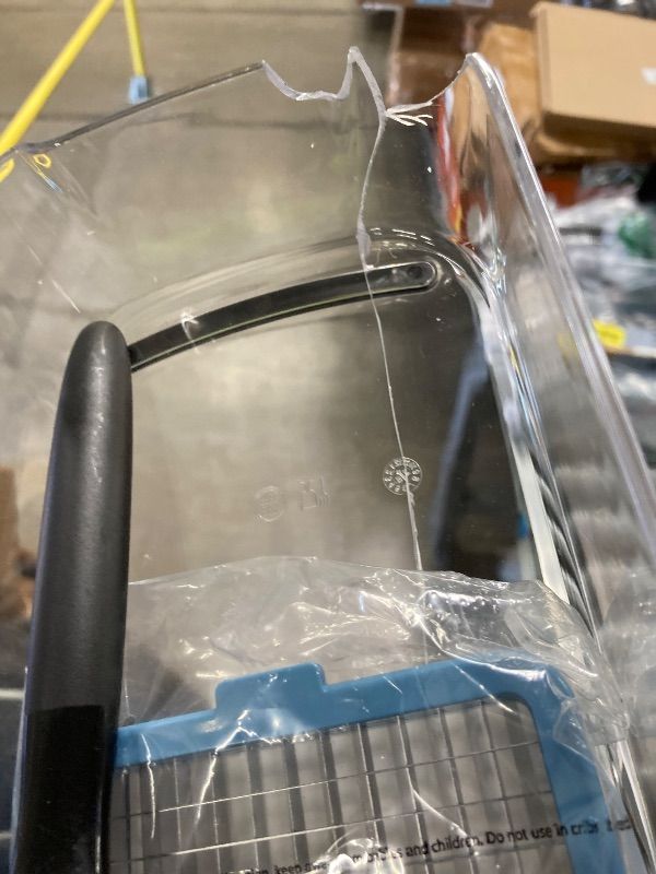 Photo 1 of ***DAMAGED -CONTAINER BROKEN -SELLING AS PARTS ONLY*** MR.SIGA Vegetable Chopper, 2 in 1 Manual Hand Food Chopper with 2 Stainless Steel Chopping Blades for Potato Strips, Onion Cubers, Carrot Sticks, White & Black