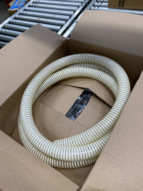 Photo 1 of 1 1/2 "-12 Ft Pool Filter Pump Connection Hose Premium Kink Free PVC Swimming Replacement Tube for Above Ground Pools, Includes 2 Hose Clamps and Can Be Cut as Needed